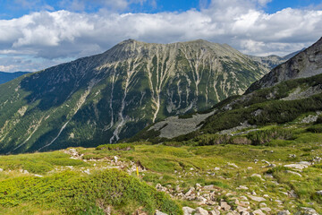 Naklejka na ściany i meble Summer view of Pirin Mountain near Vihren Peak, Bulgaria