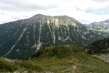 Fototapeta premium Summer view of Pirin Mountain near Vihren Peak, Bulgaria