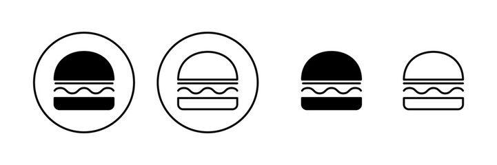 Burger icon vector. burger sign and symbol. hamburger
