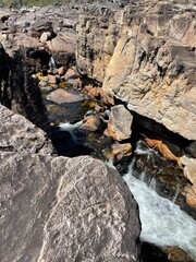 waterfall in the mountains
