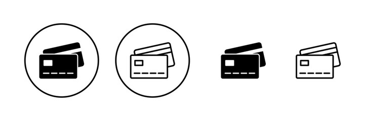 Credit card icon vector. Credit card payment sign and symbol