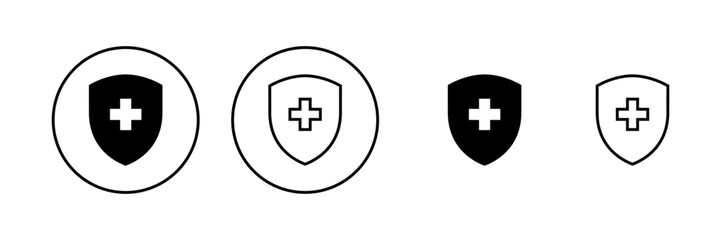 Obraz premium Health insurance icon vector. Insurance health document sign and symbol