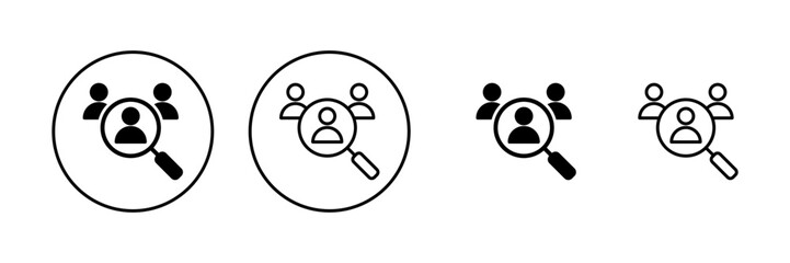 Hiring icon vector. Search job vacancy sign and symbol. Human resources concept. Recruitment