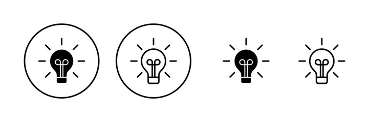 Lamp icon vector. Light bulb sign and symbol. idea symbol.