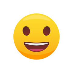 Smiling emoticon. Happy emoticon.