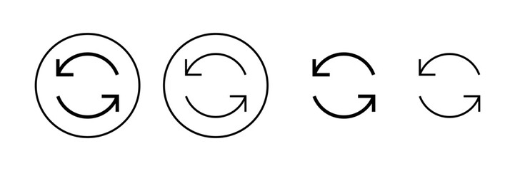 Refresh icon vector. Reload sign and symbol. Update icon.