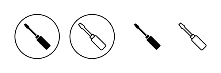 Screwdriver icon vector.tools sign and symbol