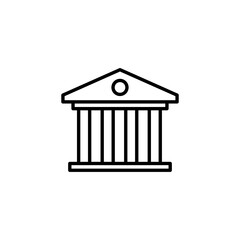 Bank icon for web and mobile app. Bank sign and symbol, museum, university