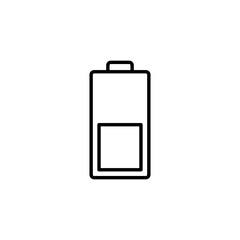 Battery icon vector for web and mobile app. battery charging sign and symbol. battery charge level