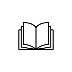 Book icon vector for web and mobile app. open book sign and symbol. ebook icon