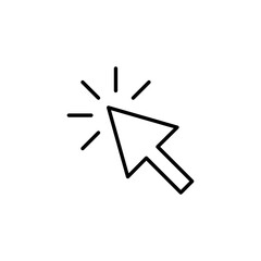 Click icon vector for web and mobile app. pointer arrow sign and symbol. cursor icon