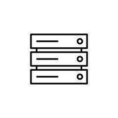 Database icon vector for web and mobile app. database sign and symbol