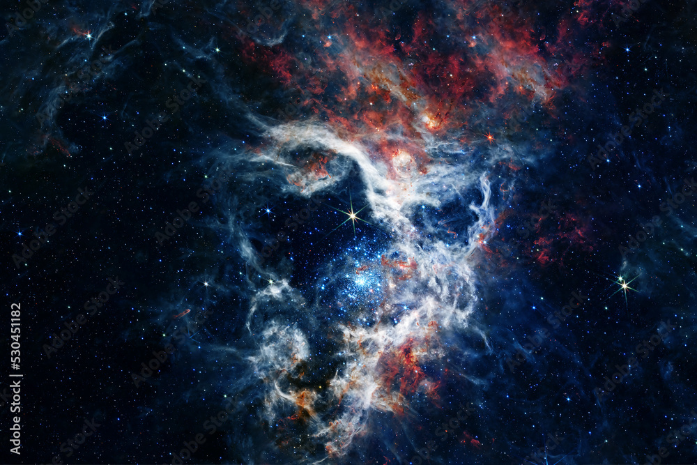 Wall mural bright, beautiful space nebula. elements of this image furnished by nasa