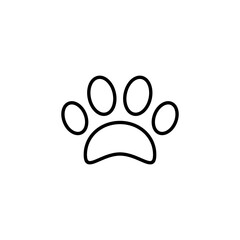 Paw icon for web and mobile app. paw print sign and symbol. dog or cat paw