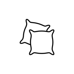 Pillow icon for web and mobile app. Pillow sign and symbol. Comfortable fluffy pillow