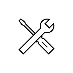 Repair tools icon for web and mobile app. tool sign and symbol. setting icon. Wrench and screwdriver. Service