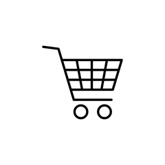 Shopping icon for web and mobile app. Shopping cart sign and symbol. Trolley icon