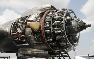 Giant radial airplane engine