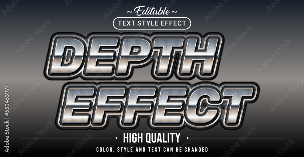 Poster Editable text style effect - Depth Effect text style theme.