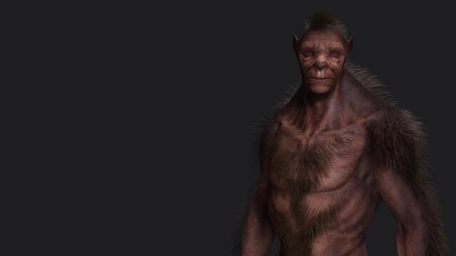 lycan idle in stand up in on dark background