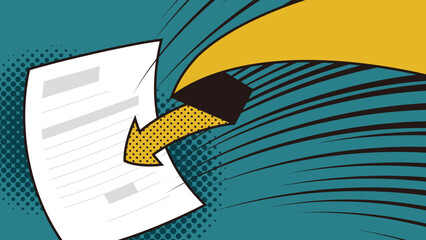 不適切な書類やインボイスのイメージ