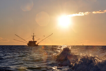 Beautiful fishing boats in British Columbia - some sunsets