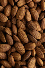 Close-up of an almond. Almonds on the background.