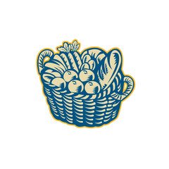 Crop Harvest Basket Retro