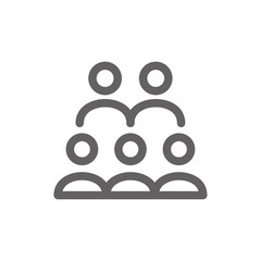 audience icon. Perfect for business website or user interface applications. Simple vector illustration.