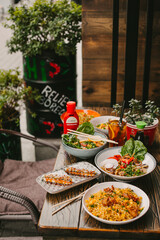 pan-asian cuisine. beautiful Asian food. Chinese restaurant.
