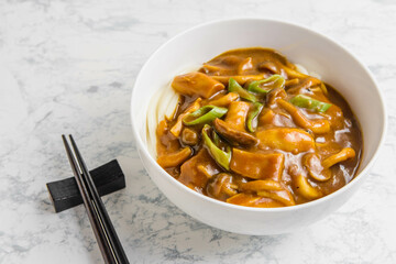 キノコカレーうどん