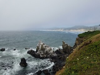 Yaquina Head Outstanding Natural Area Water Sky Plant Coastal and oceanic landforms Natural landscape