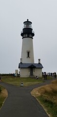 Yaquina Head Outstanding Natural Area Lighthouse Building Sky Window Tower