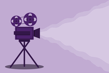 Obraz premium purple cinema movie vector background