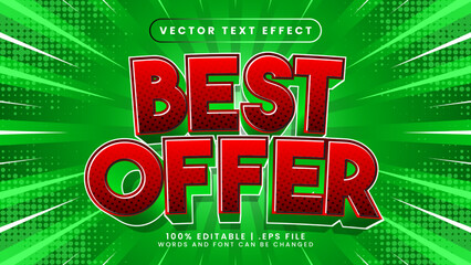 Best offer sale 3d editable text effect with red and green text style