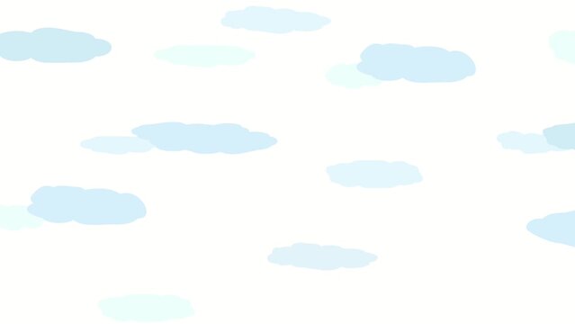 ゆっくりと流れる雲のアニメーション
