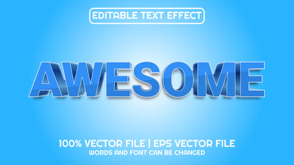Editable text effect modern 3d and minimal font style