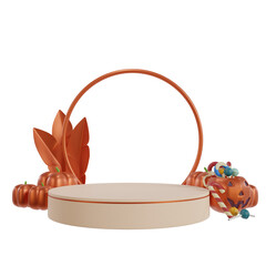 3D golden podium halloween