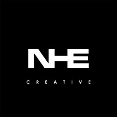 NHE Letter Initial Logo Design Template Vector Illustration