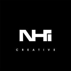 NHI Letter Initial Logo Design Template Vector Illustration