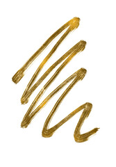 Gold glitter brush stroke