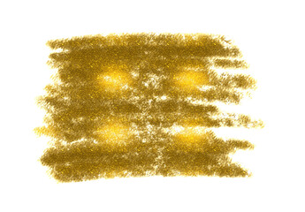 Gold glitter brush stroke