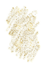 Gold glitter brush stroke