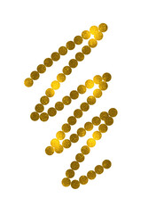 Gold glitter brush stroke