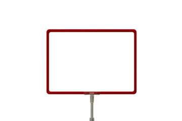 Mock up blank price board poster sign display in supermarket