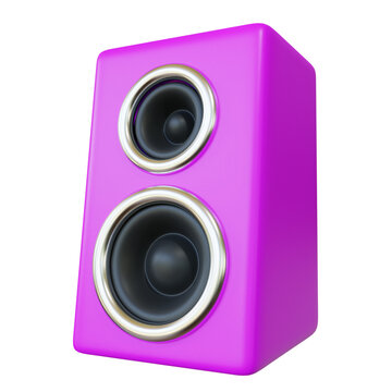 Stylized 3D Sound Speaker Illustration Design