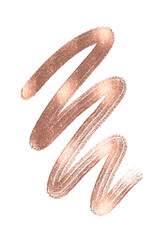 Rose gold glitter brush stroke