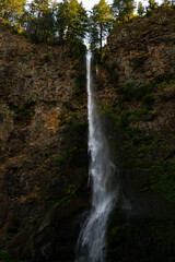 Close up view of the Multnomah Falls