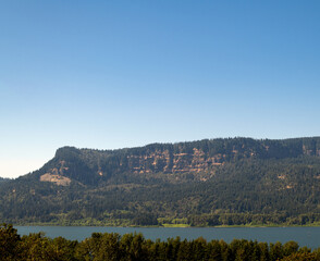 Naklejka premium Mountain Range with a river in between 