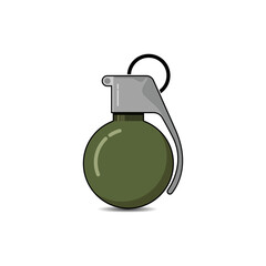 Isolated hand grenade vector art and graphics
